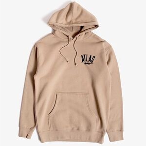 Atlas Skateboarding Plane Hooded Sweatshirt Sand/Black Size Large